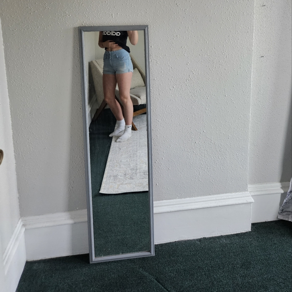 Light denim jean shorts